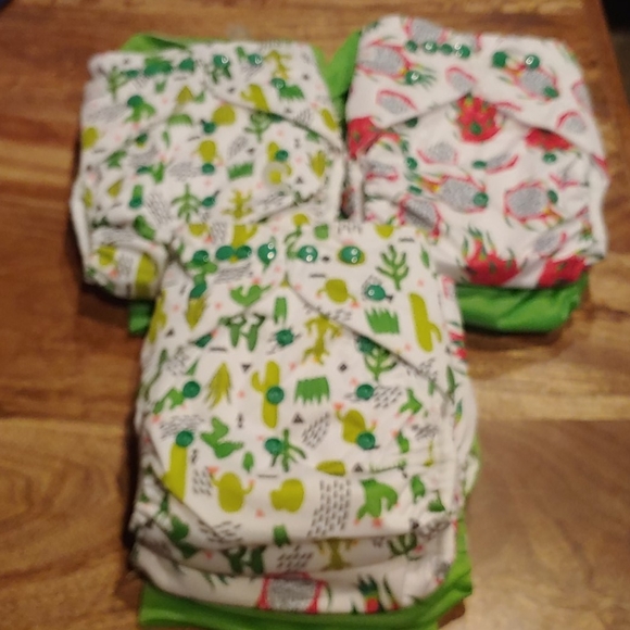 NWOT 7 Langsprit Reusable Plant Print Cloth Diaper - Picture 5 of 5